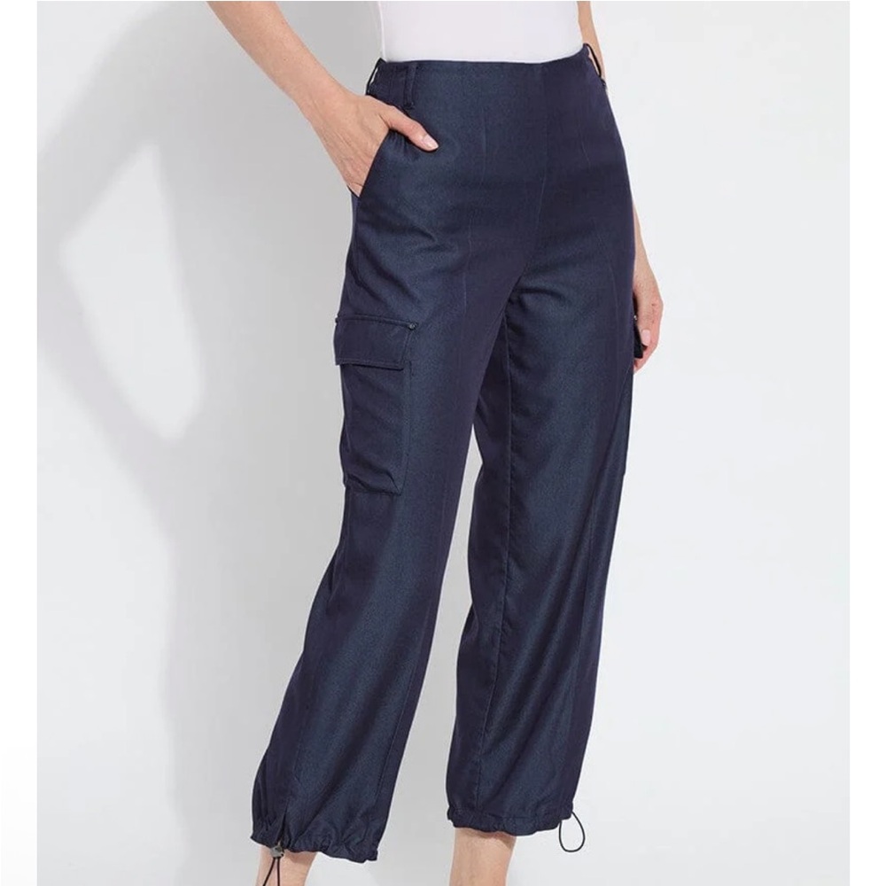 Lysse Dark Blue Cargo Joggers NWT!